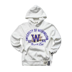 Photo of Roots of Fight Unisex Washington Huskies Bruce Lee Campus Legend Heavyweight Hoodie.
