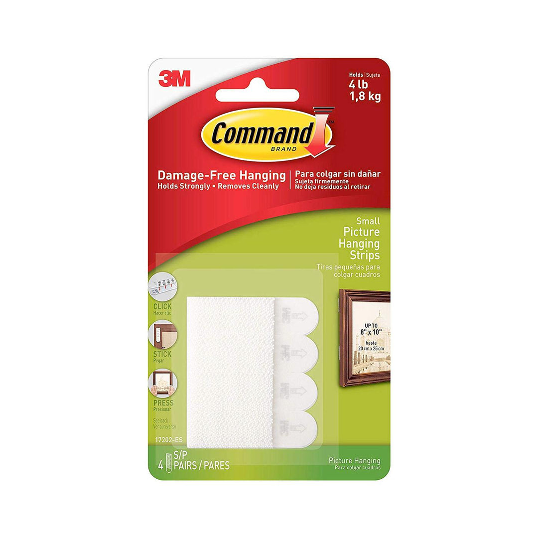 Command White 2lb Capacity Small Picture Hanging Strips 3 pair