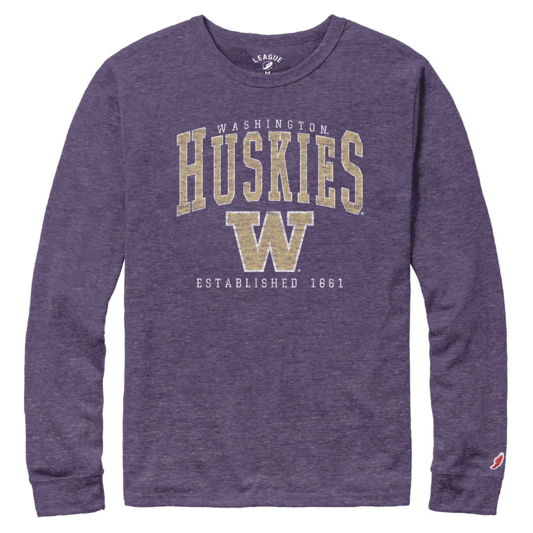 League Men's Huskies W Victory Falls Long Sleeve Tee