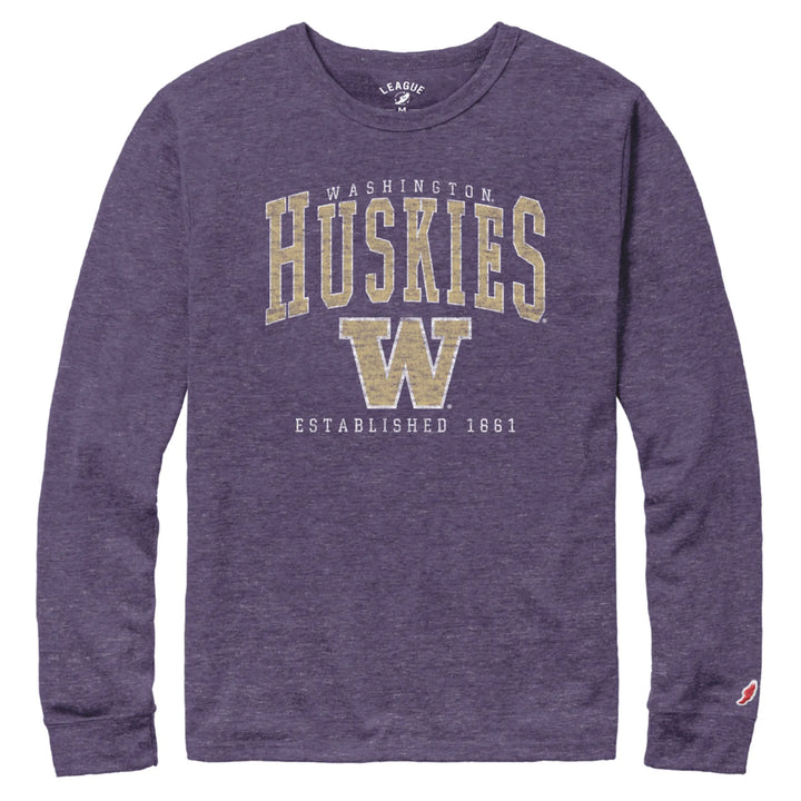 League Men's Huskies W Victory Falls Long Sleeve Tee