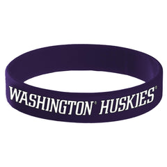 Photo of Spirit Products Purple Washington Huskies Silicone Bracelet.