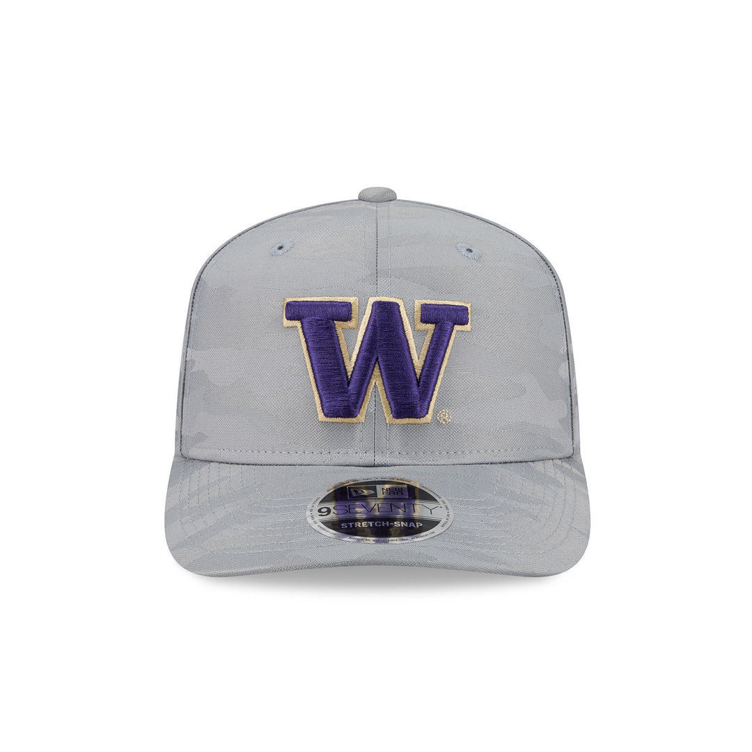 New Era Camo Gray Washington Huskies 9Seventy PERF Stretch Snap Adjustable Hat