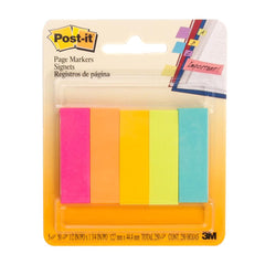 Post-it Five Fluorescent Colors 0.5"x2" Page Marker 250ct