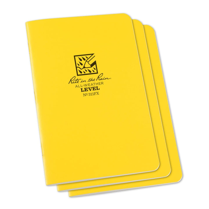 Rite in the Rain Yellow 4.5"x7" Level Stapled Notebook 24ct