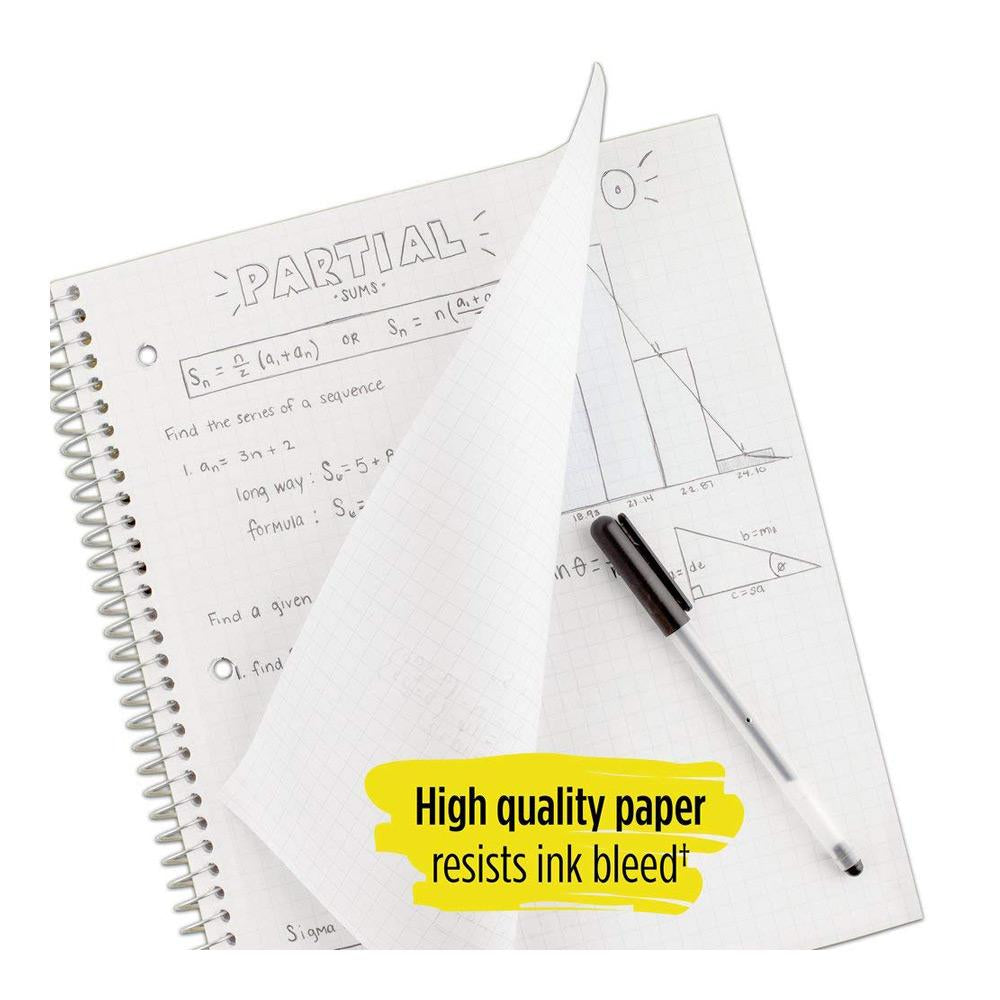 Five Star Assorted 1 Subject Quad Spiral Notebook Graph