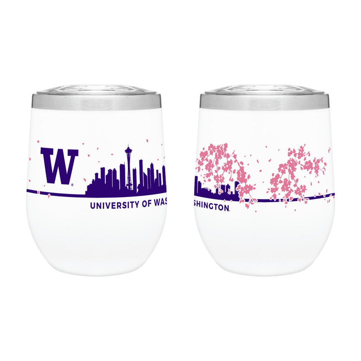 Neil White W Cherry Blossom Seattle Skyline Milano Tumbler 12oz