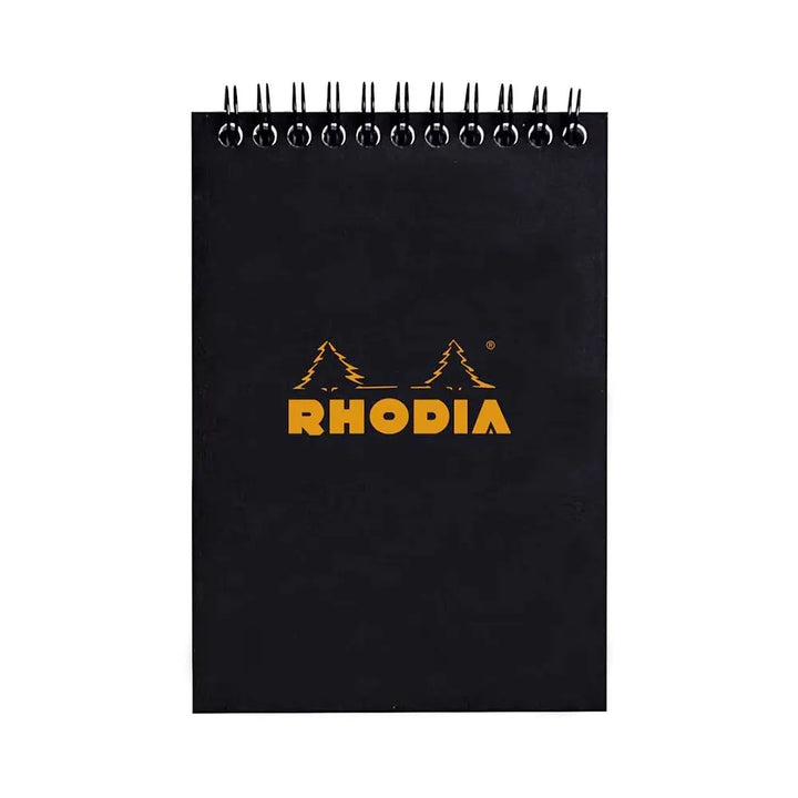 Rhodia Black 4"x6" 5x5 Quad Graph Top Wirebound 80ct