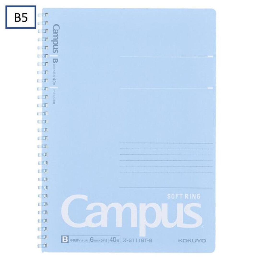 Kokuyo Campus B5 6mm Ruled Soft Ring Notebook 40ct