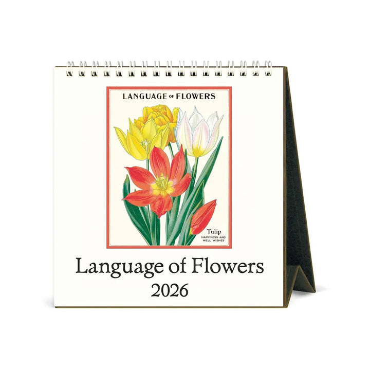 Cavallini Language of Flowers 2026 Desk Calendar