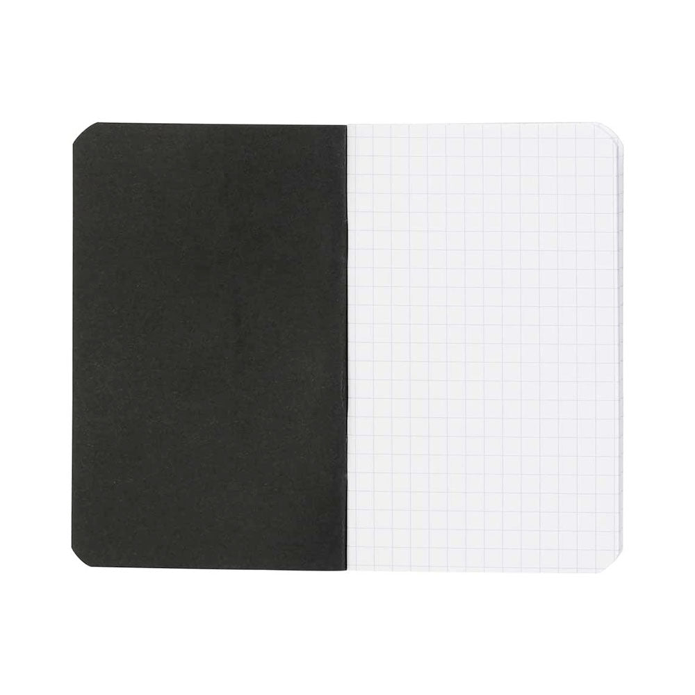 Rhodia Black 3"x4.75" 5x5 Quad Graph Side Stapled 24ct