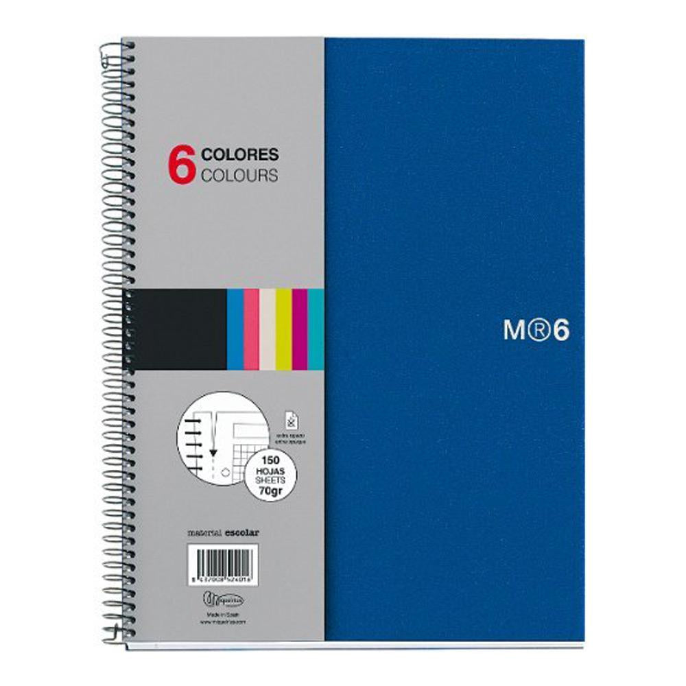Miquelrius Basic NB6 Lined Poly Spiral Bound Notebook 150ct