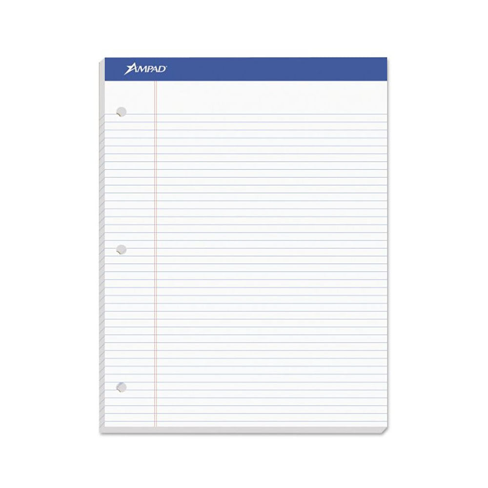 Ampad White Narrow Ruled Legal Pad 100ct