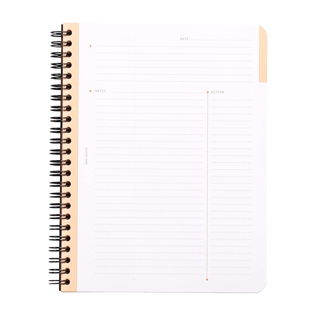 Rhodia Black Meeting Book 6.5"x8.25" Lined Wirebound 80ct