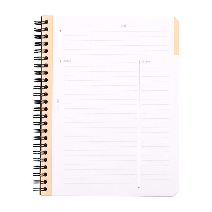 Rhodia Black Meeting Book 6.5"x8.25" Lined Wirebound 80ct