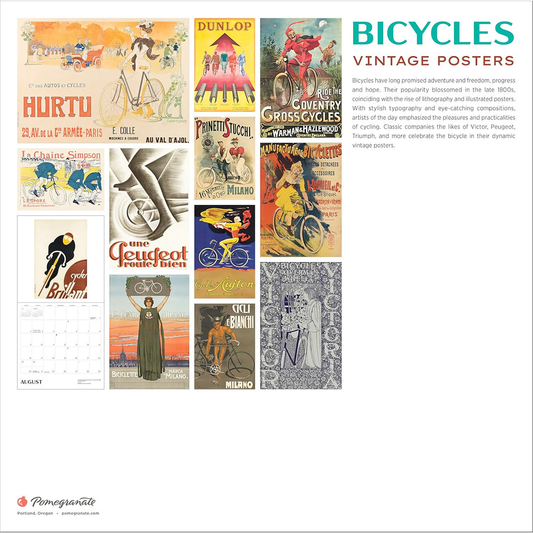 Bicycles: Vintage Posters 2026 Wall Calendar