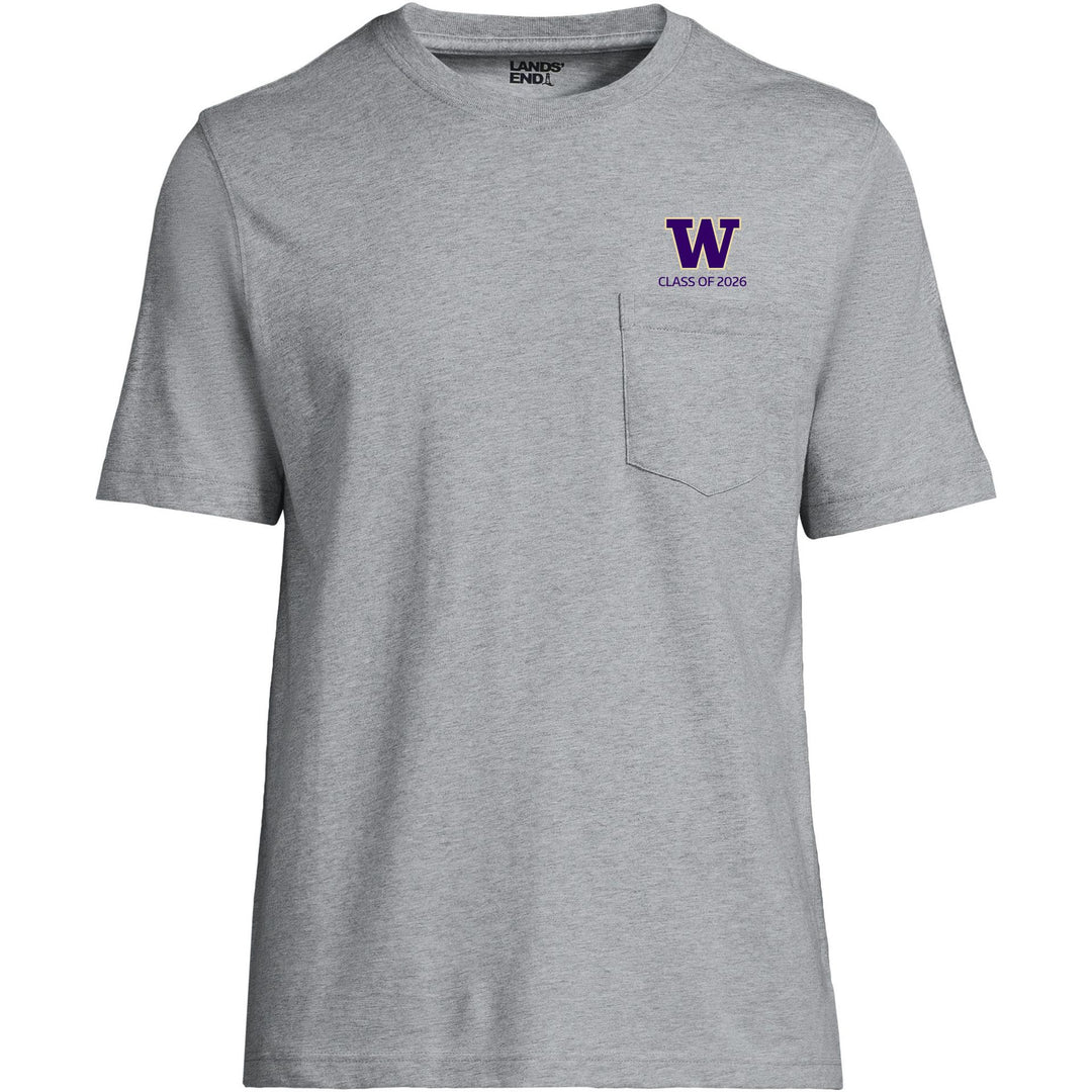 Lands' End Unisex UW Class of 2026 Short Sleeve Pocket T-Shirt