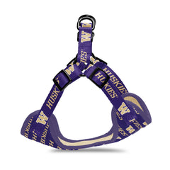 Photo of ShopInstaPets Purple W WA Huskies Pet Harness Side.