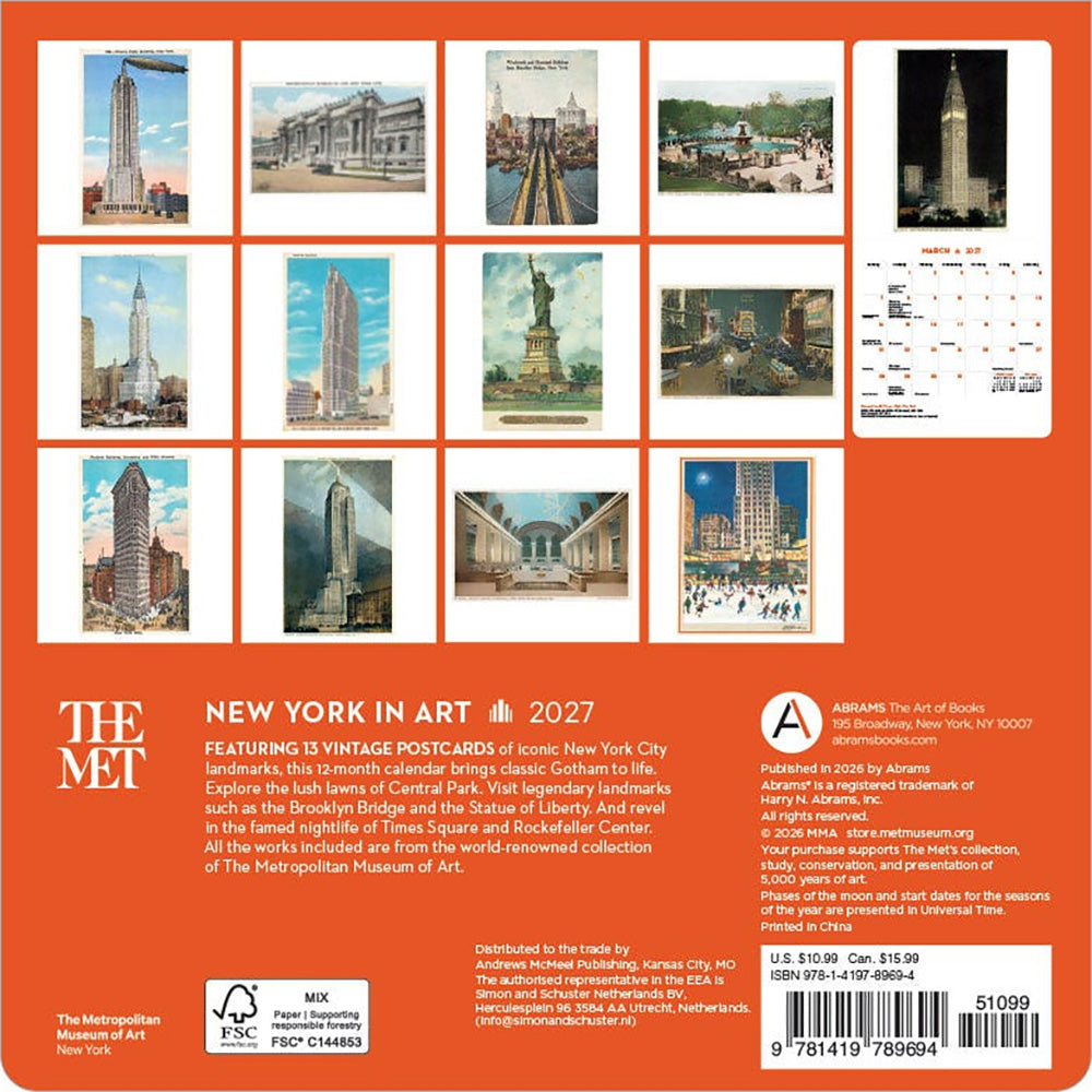 New York in Art 2027 Wall Calendar