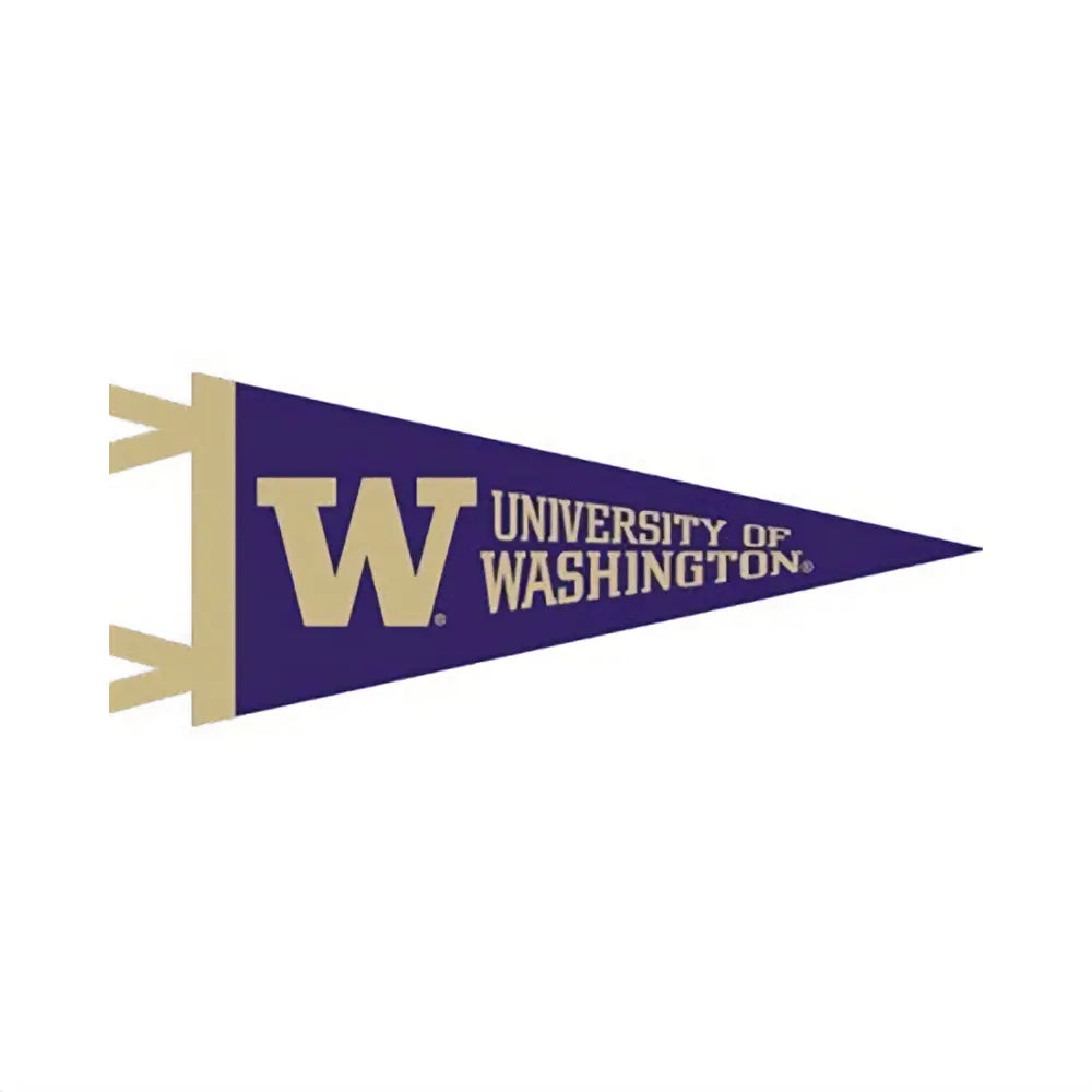 Collegiate Pac. Purple W U of W Pennant 4" x 9"