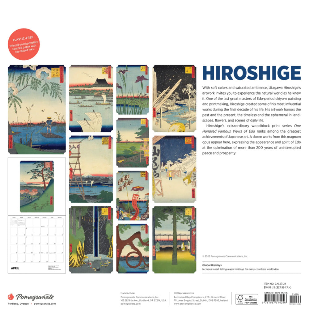 Hiroshige 2027 Wall Calendar
