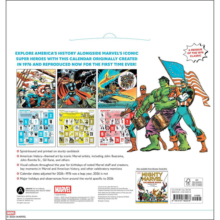 Mighty Marvel 2026 Wall Calendar: A Reissue of the 1976 Classic