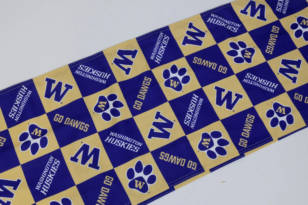 Sewing Concepts Purple Gold Washington Huskies Checkerboard Table Runner