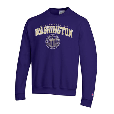 Champion Unisex Washington Official Seal Crewneck#color_purple