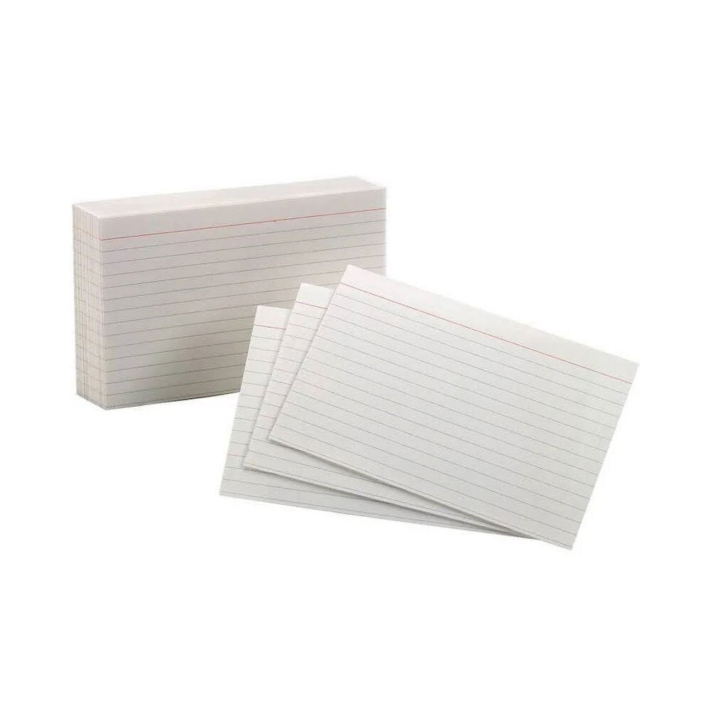 Oxford White Ruled Index Cards 100 Count