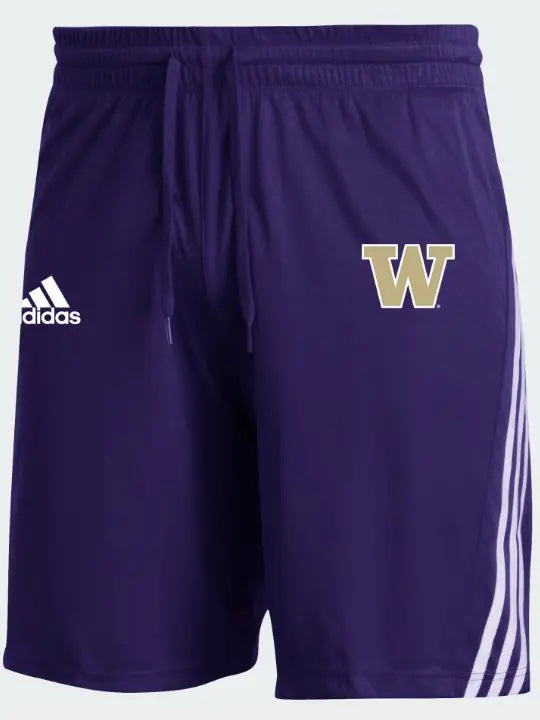 adidas Kids' Purple W 3-Stripe Knit Shorts