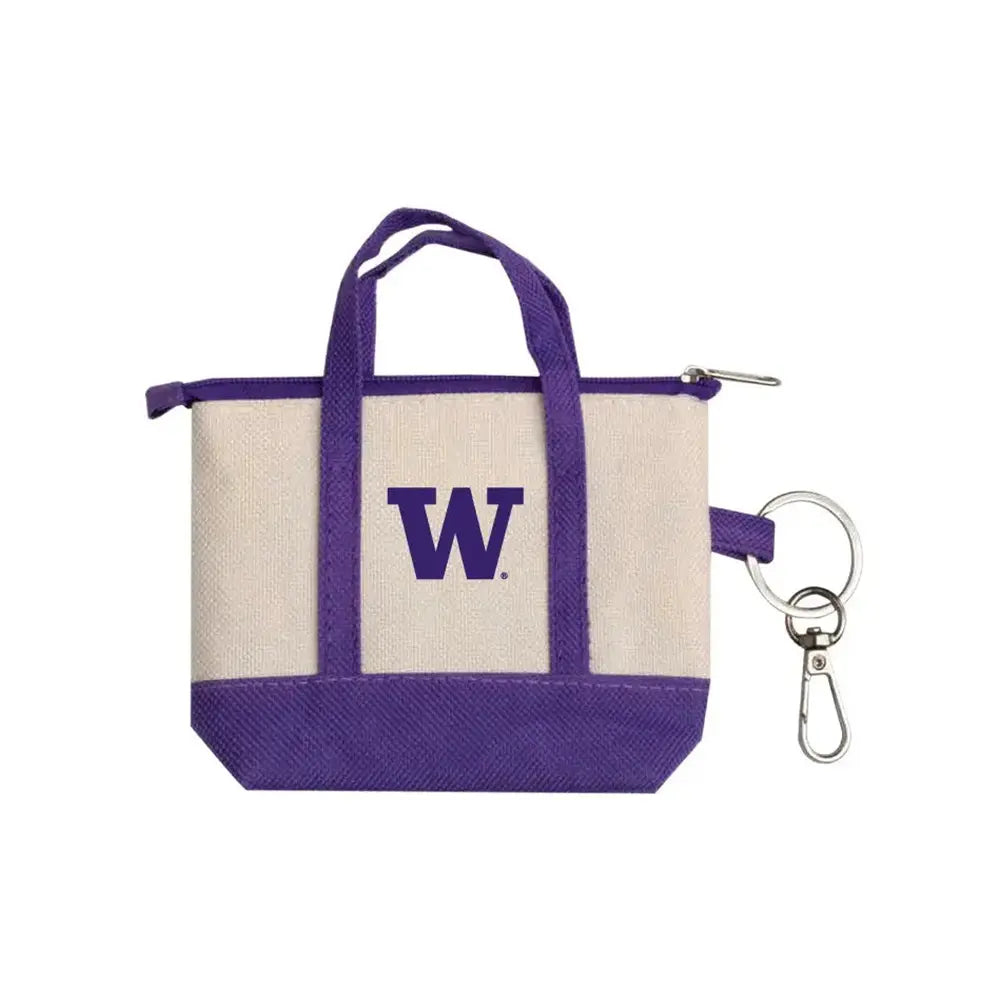 Neil Natural Purple Trim W Mini Tote Keychain