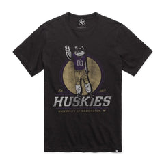 Photo of 47 Brand Men's Washington Huskies Harry the Husky Mascot Scrum Tee.