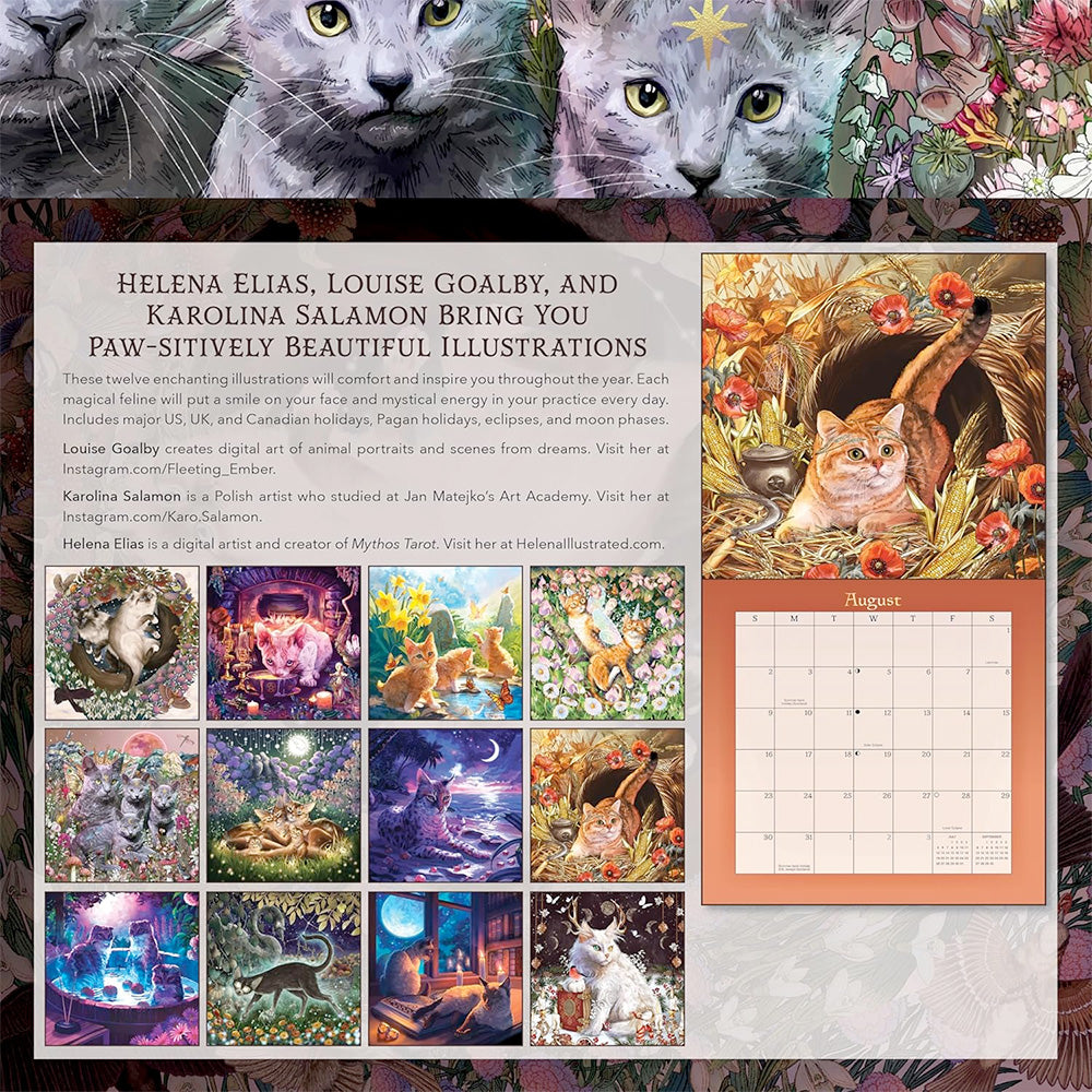 Llewellyn's 2026 Magical Mystical Cats Calendar