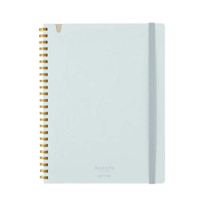 Kokuyo Sooofa 4mm A5 Grid Soft Ring Notebook#color_blue