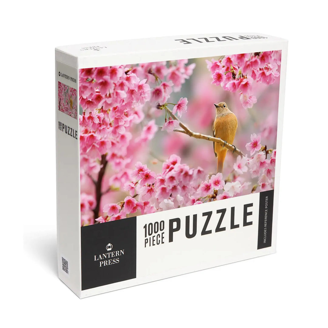 Lantern Press Songbird in Cherry Blossoms 1000pc Puzzle
