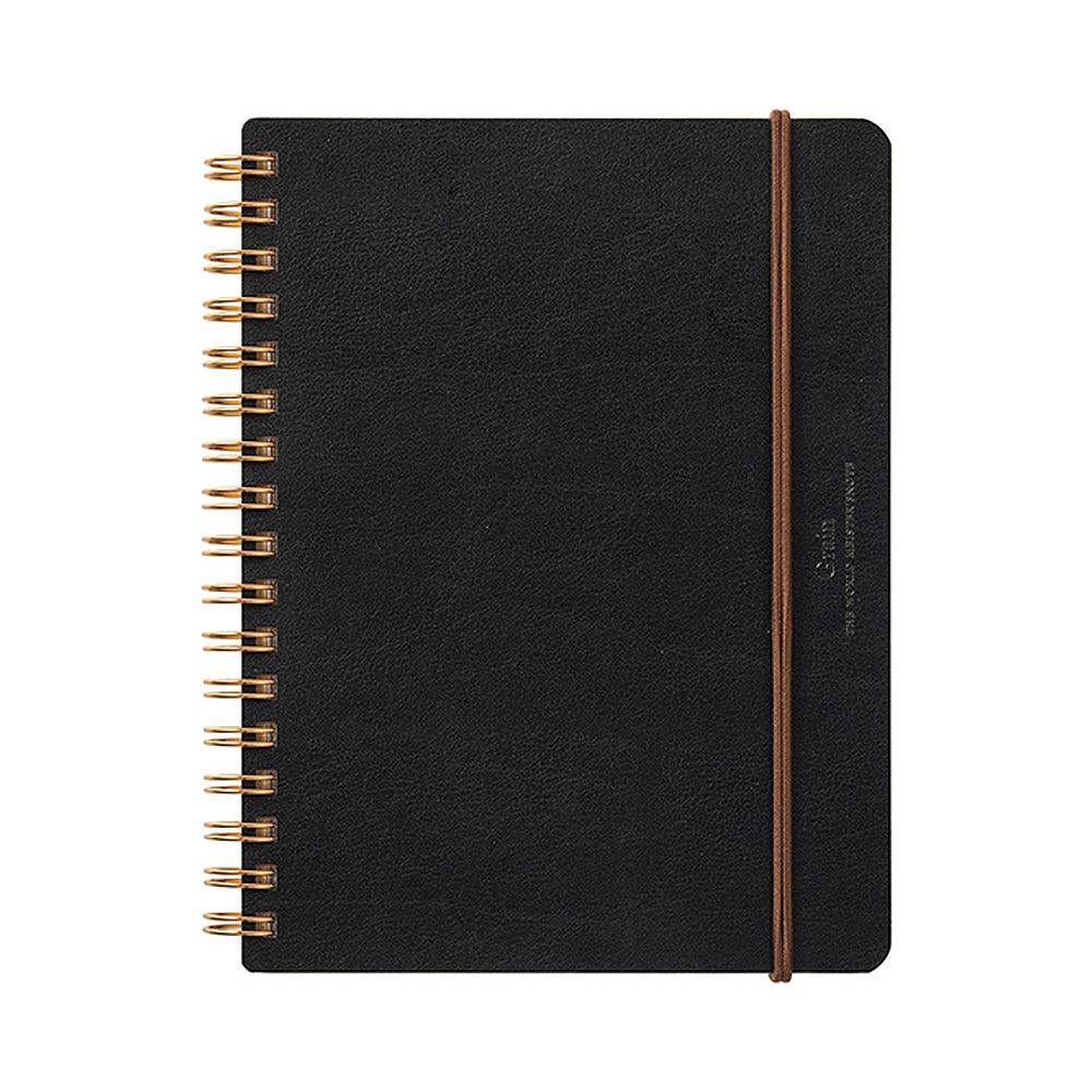 Midori World Meister Grain Leather Cover Ring Memo Pad