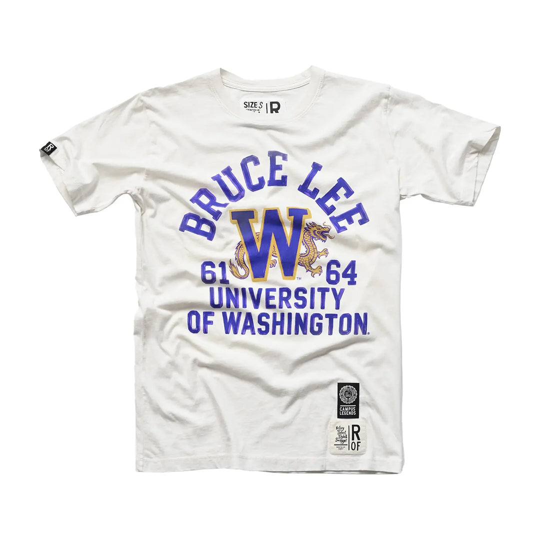 Roots of Fight Unisex Washington Huskies Bruce Lee Campus Legend Short Sleeve Tee