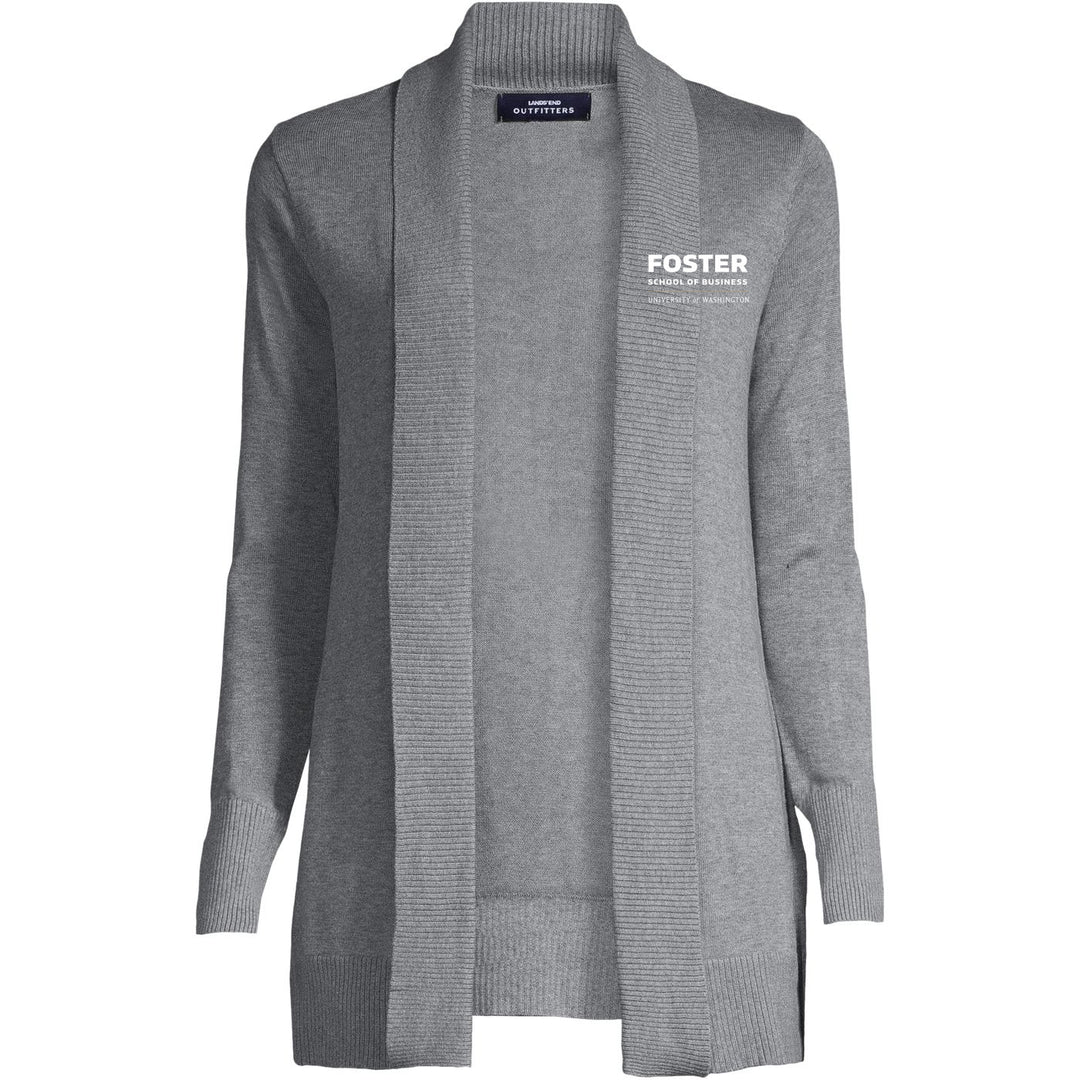Lands' End Women's UW Foster School of Business Cotton Modal Shawl Collar Cardigan Sweater