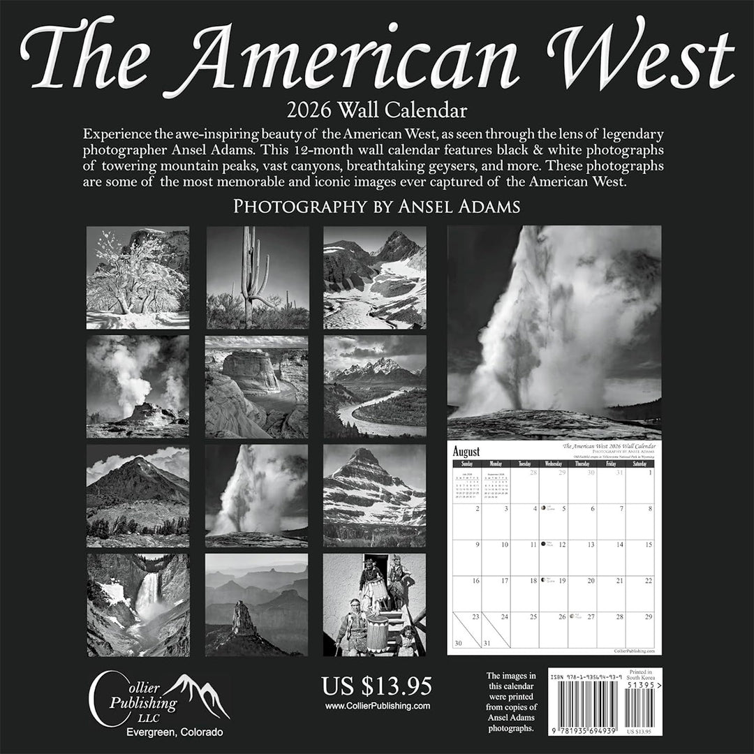 Small Changes Ansel Adams: American West 2026 Wall Calendar