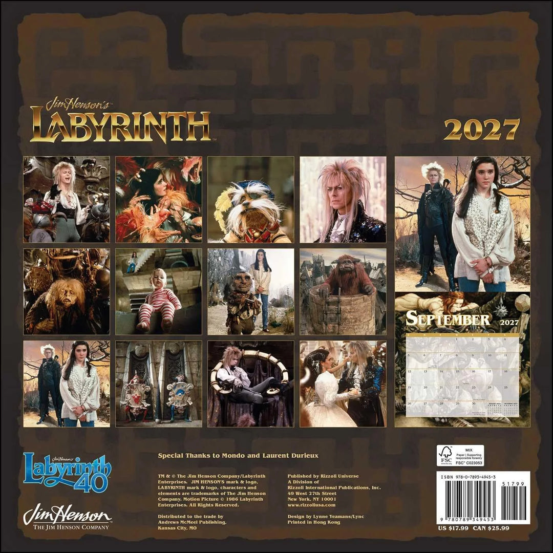 Jim Henson's Labyrinth 2027 Wall Calendar