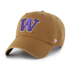 Photo of Carhartt x 47 Brand Brown Washington Huskies Clean Up Adjustable Hat.