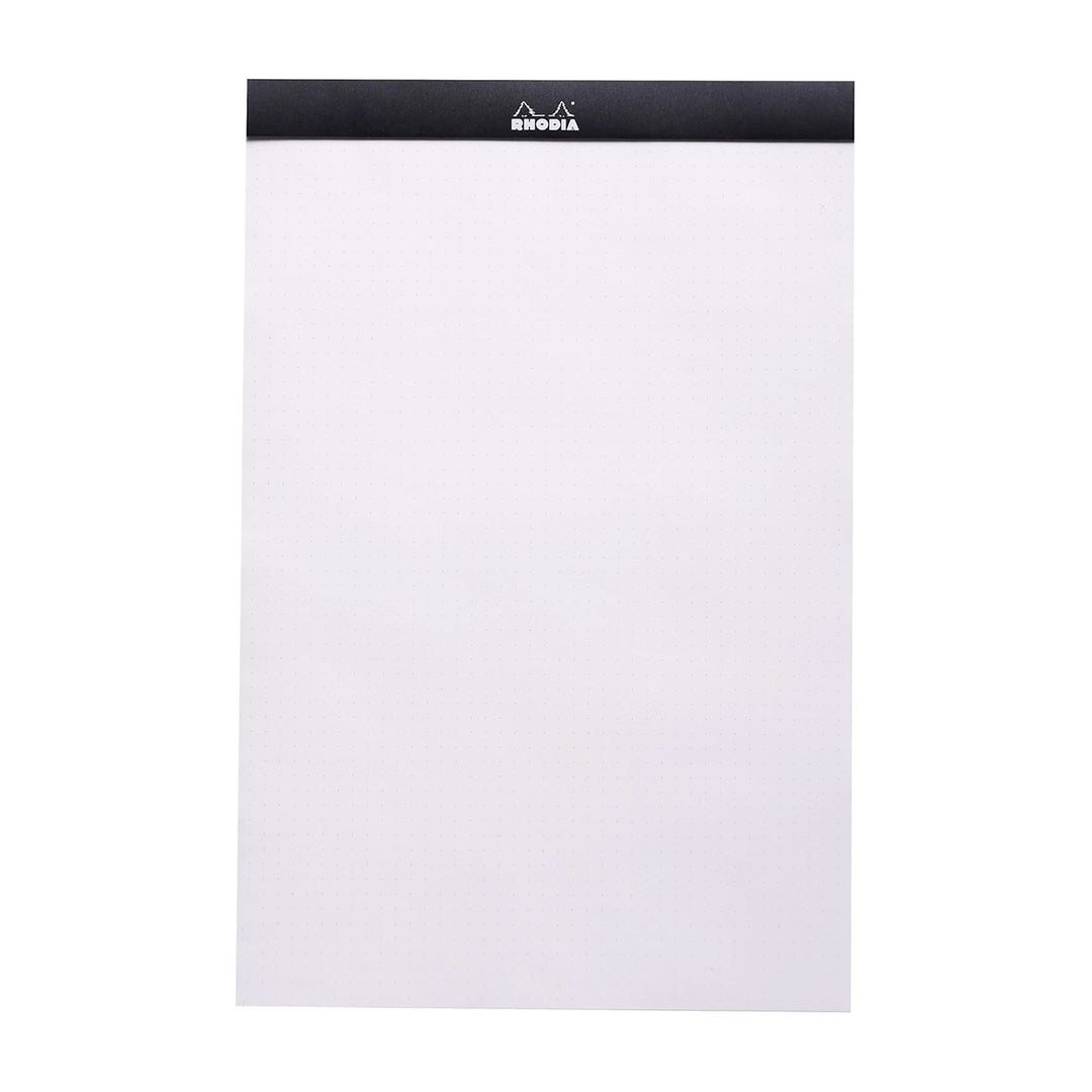Rhodia Black 8.25"x12.5" Dot Top Stapled 80ct