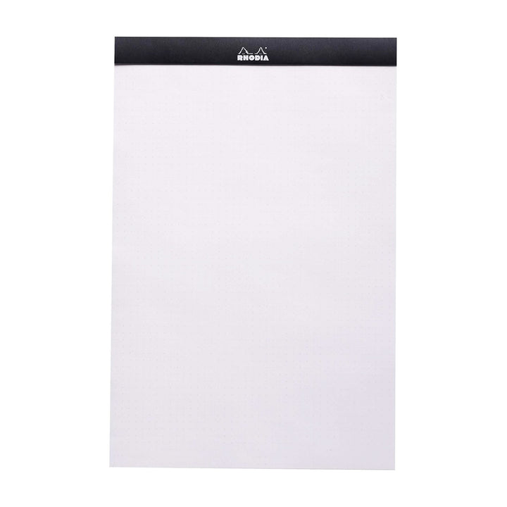 Rhodia Black 8.25"x12.5" Dot Top Stapled 80ct
