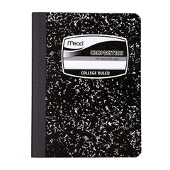 Mead Black Marble College Ruled Composition Notebook