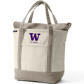 Lands' End Natural Canvas UW Alumni Zip Top Tote Bag thumbnail
