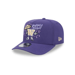 Photo of New Era Purple Washington Huskies 9Fifty A-Frame Cartoon Logo Snapback Hat.