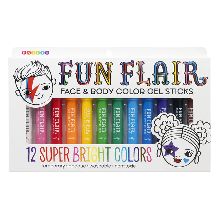 SNIFTY Fun Flair Face & Body Color Gel Sticks Set