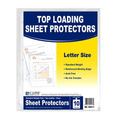 Photo of C-Line Clear Standard Top Loading Sheet Protectors 10 Count.