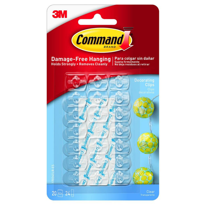Command Clear Decorating Clips 20 Pack