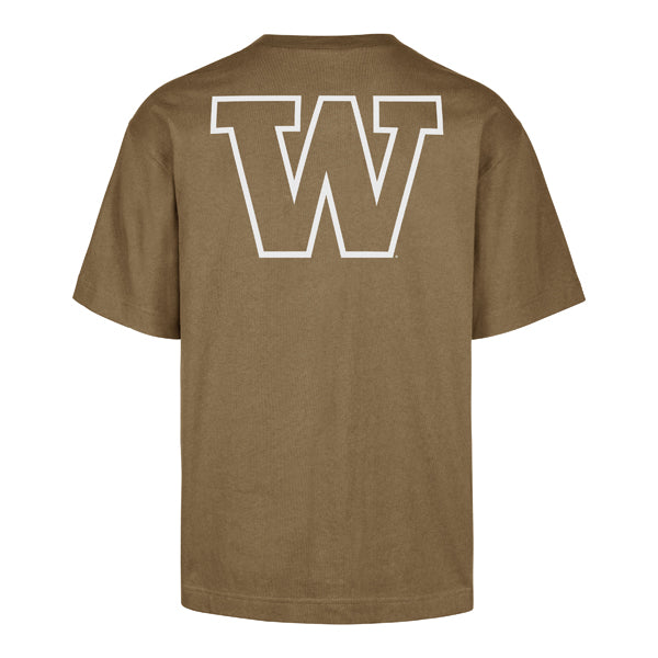 47 Brand Men's Washington Huskies Embroidered Lateral Foundation Heavy Tee