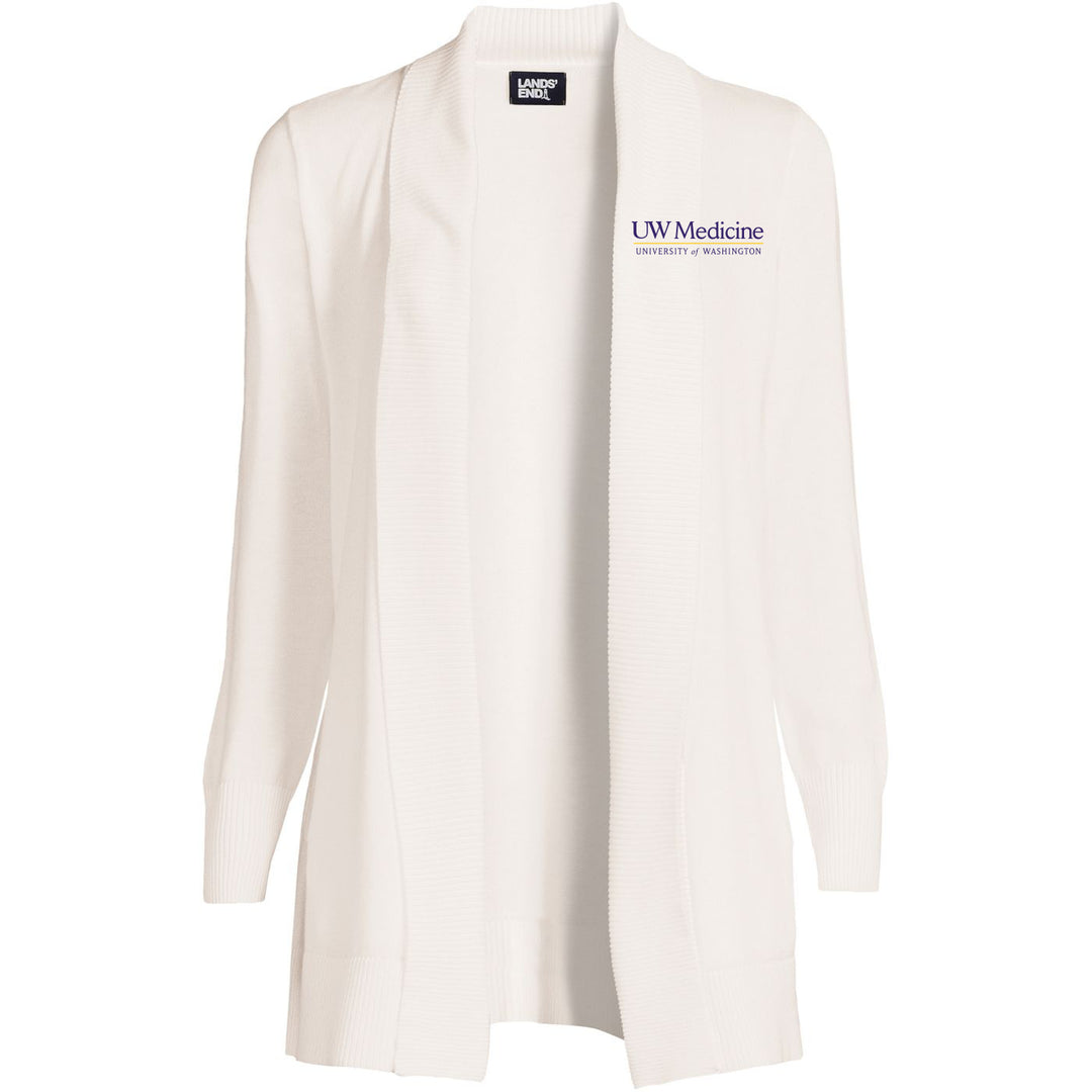 Lands' End Women's UW Medicine Cotton Modal Shawl Collar Cardigan Sweater